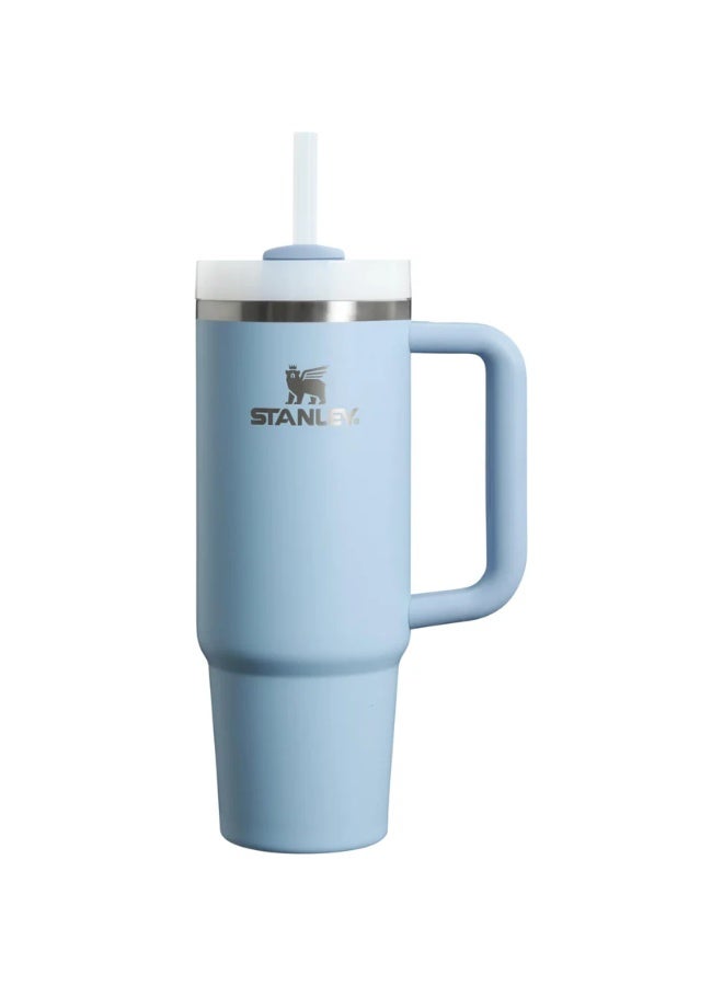 ستانلي كوب استانلس، كوب استانلس سعة 40 اونصه مع شاليموه ومقبض، كوب معزول مع غطاء كوب للسفر، كوب قهوة من الفولاذ المقاوم للصدأ للمشروبات المثلجة الساخنة، كوب سفر بمقبض - Image 1